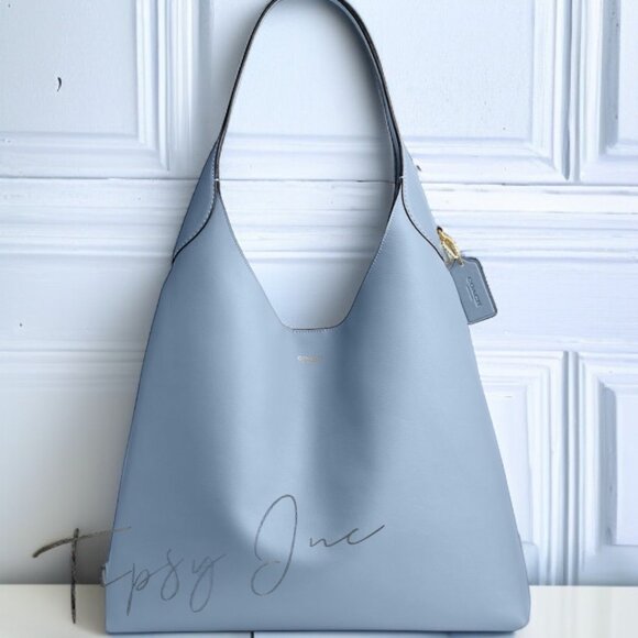 AUTHENTIC COACH LARGE BROOKLYN 39 IN BLUEBELL HOBO HANDBAG - Picture 2 of 8